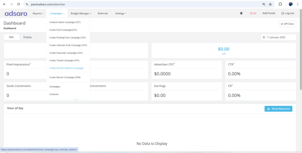 Domain Redirect Campaign Setup 1