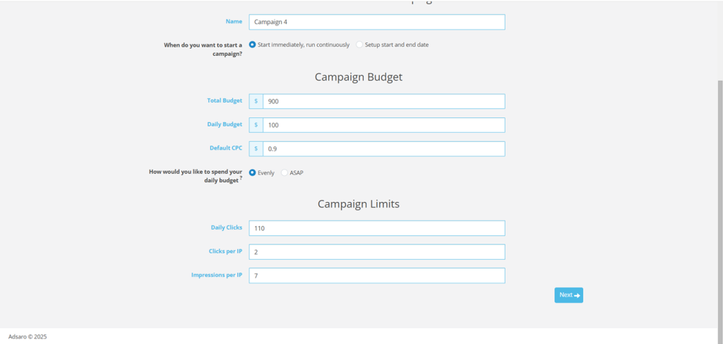 Domain Redirect Campaign Frequency Capping Setup